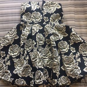 Cute Strapless Rose Floral Cocktail Dress